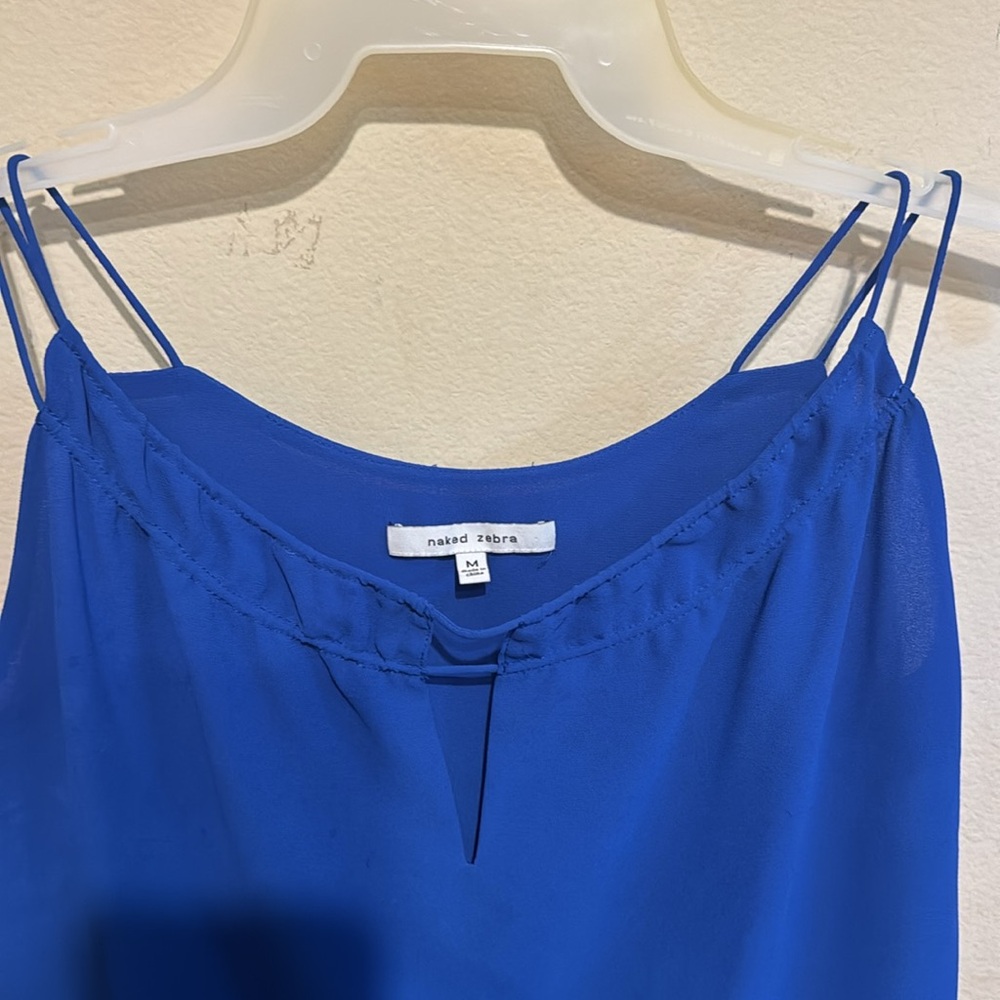 Naked Zebra size  Medium Royal Blue lined cami - Picture 2 of 10
